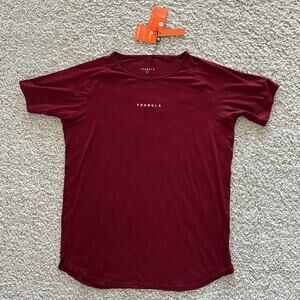 Men's YoungLA 403 ELITE TEE stretch quick dry,  XL, NWT, Burgundy